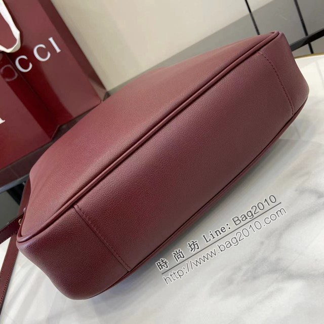 Gucci專櫃古馳最新款竹節提手全皮肩背女包 jh2880型號：799863